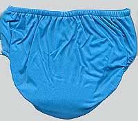 Back view of the Aquadiaper Swim Diaper in blue