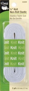 Image: Dritz Non-Roll Elastic, White, 1/2-Inch