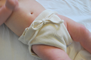 Image: Disana Cloth/knitted tie-on Diapers 100% Organic Cotton | Made in Germany | stretchy knitted fabric follows baby's every move