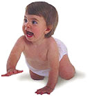 Image: baby crawling in Bummis Whisper Nylon pull-on pant