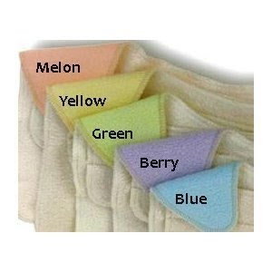 Image: Kissaluvs Cotton Fleece Contour Diaper | colour choices of the Kissaluvs Cotton Fleece Contour Diaper